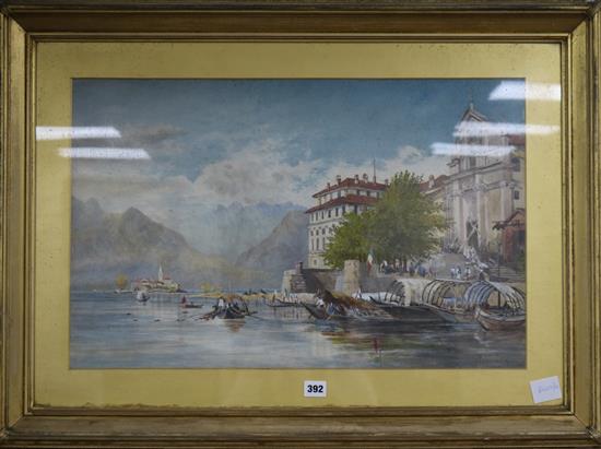 Marrable Jsoldbel Town by a river 16 x 25in.